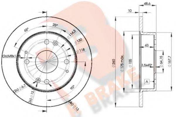 R BRAKE 78RBD20835