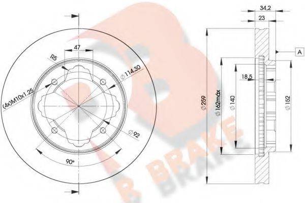 R BRAKE 78RBD20836