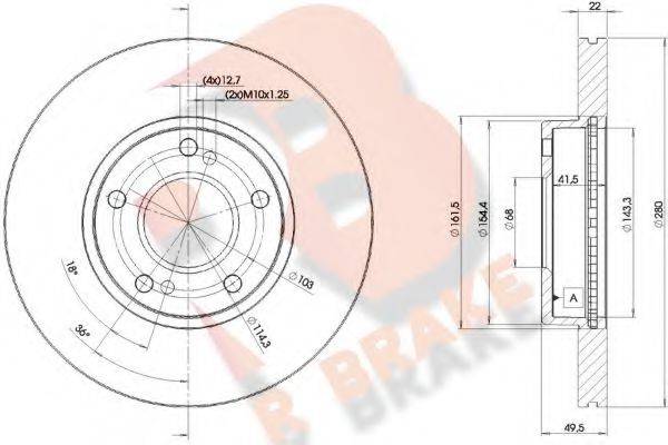 R BRAKE 78RBD21057