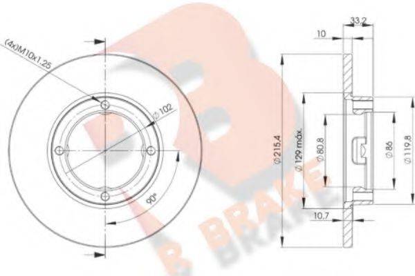 R BRAKE 78RBD21160