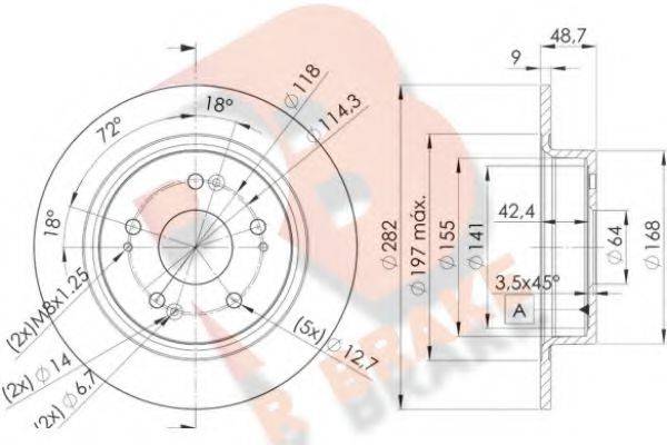 R BRAKE 78RBD21258