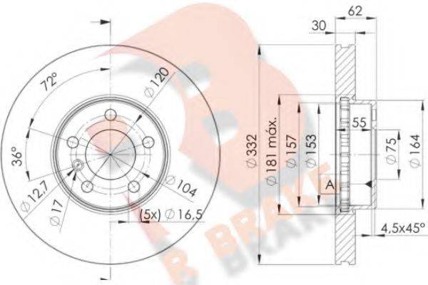 R BRAKE 78RBD21985