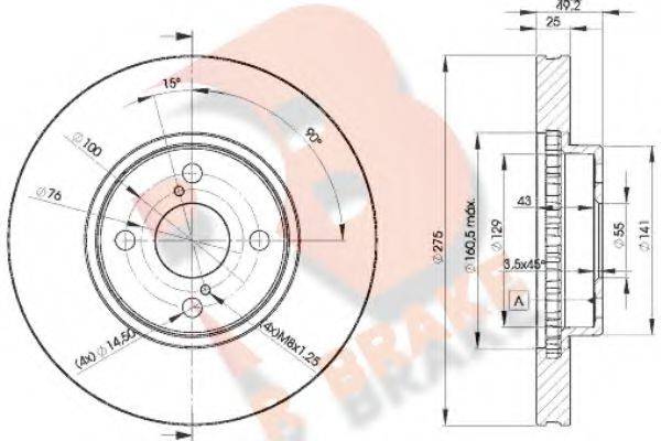 R BRAKE 78RBD22080