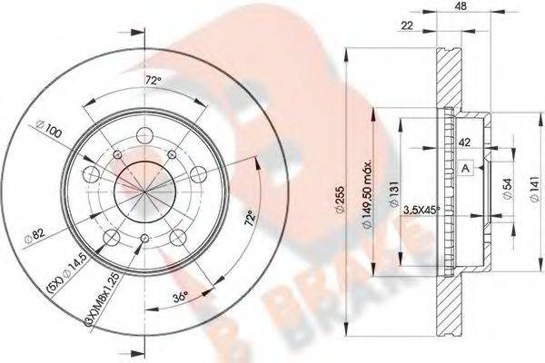 R BRAKE 78RBD22090