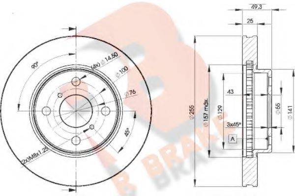 R BRAKE 78RBD22100
