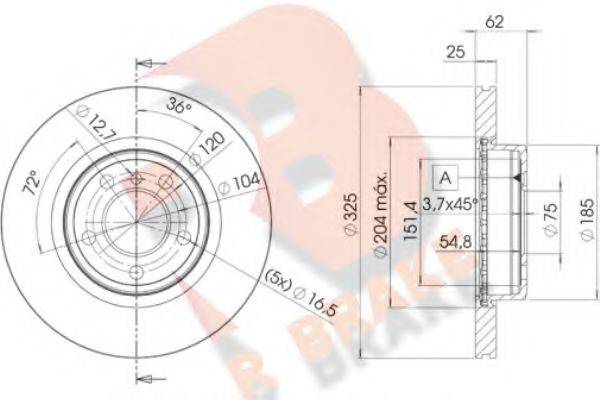 R BRAKE 78RBD22217