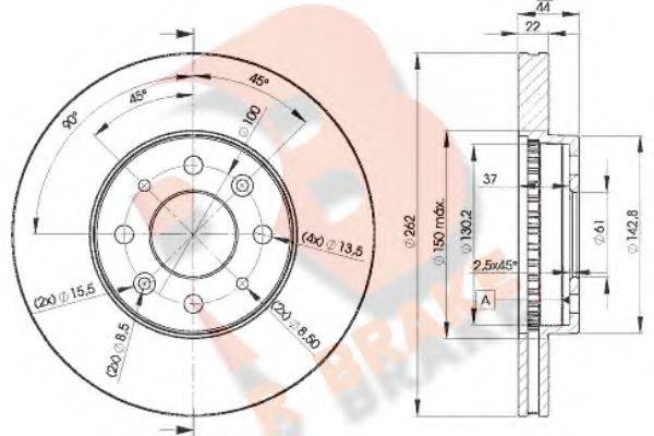 R BRAKE 78RBD22232