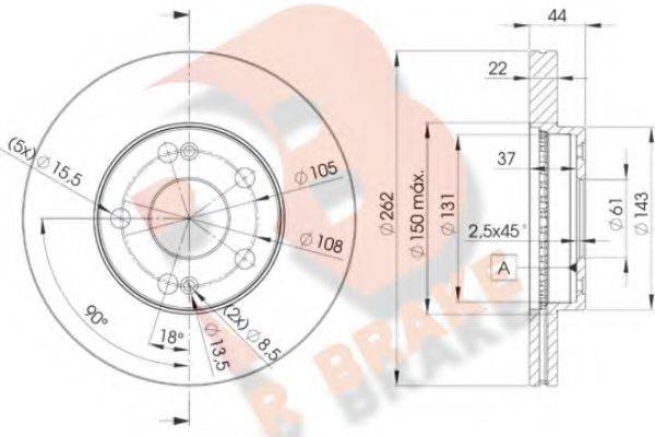 R BRAKE 78RBD22233