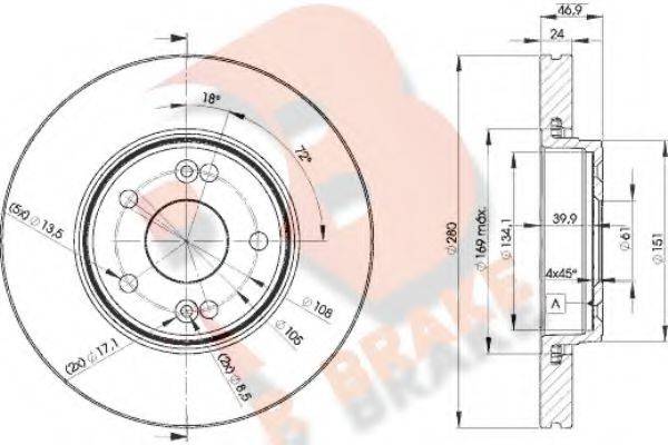 R BRAKE 78RBD22234