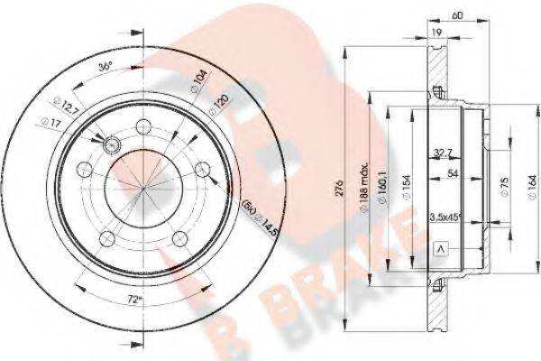 R BRAKE 78RBD22315