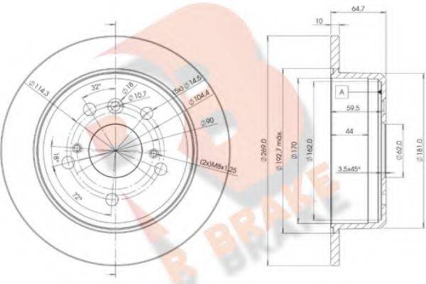 R BRAKE 78RBD22443