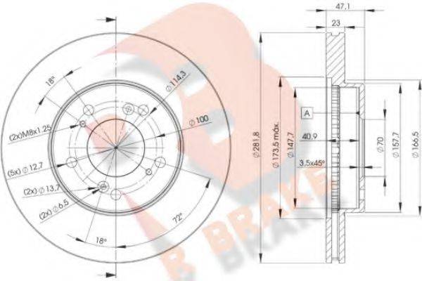 R BRAKE 78RBD22586