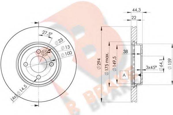 R BRAKE 78RBD22892