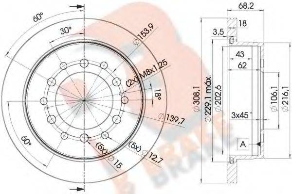 R BRAKE 78RBD22919