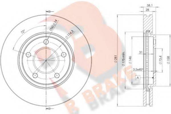 R BRAKE 78RBD23002