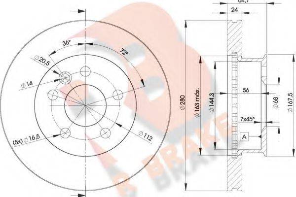 R BRAKE 78RBD23014