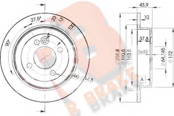 R BRAKE 78RBD23070