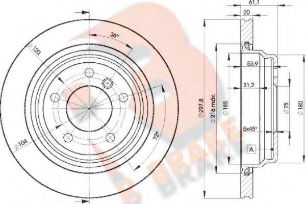 R BRAKE 78RBD23153