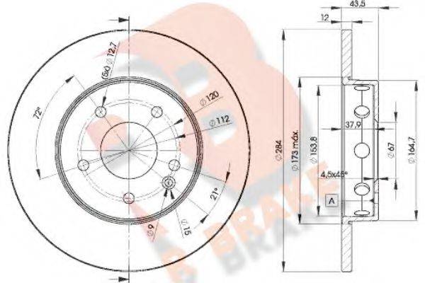 R BRAKE 78RBD23180