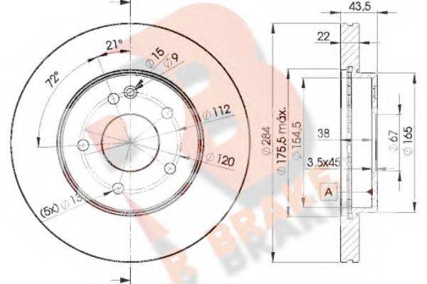 R BRAKE 78RBD23182