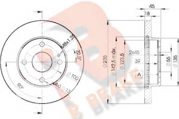 R BRAKE 78RBD23254