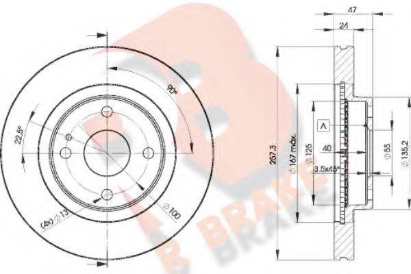 R BRAKE 78RBD23266