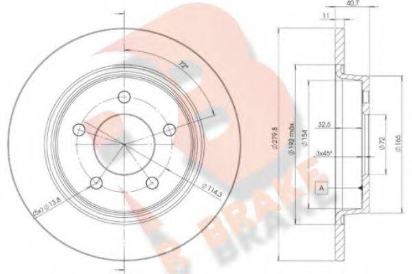 R BRAKE 78RBD23276