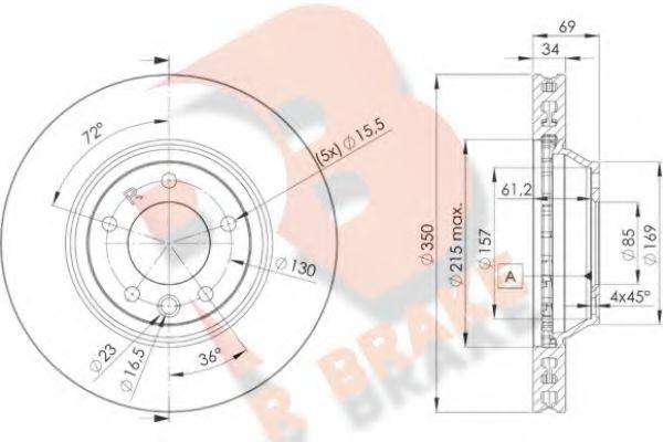R BRAKE 78RBD13324
