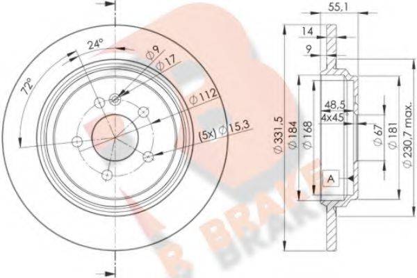 R BRAKE 78RBD23505