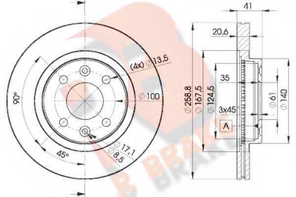 R BRAKE 78RBD23550