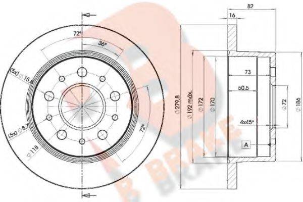R BRAKE 78RBD13806