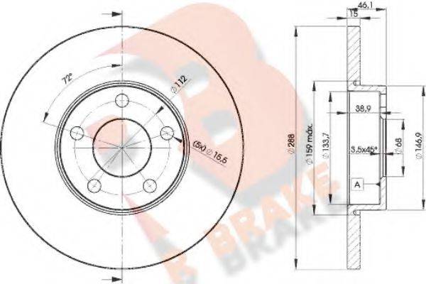 R BRAKE 78RBD24061