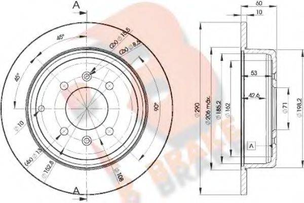 R BRAKE 78RBD24250