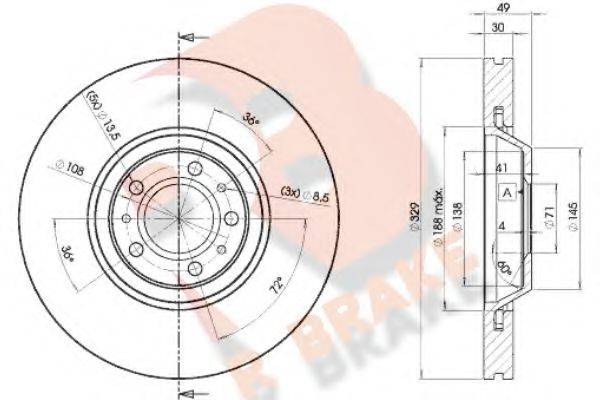 R BRAKE 78RBD24608