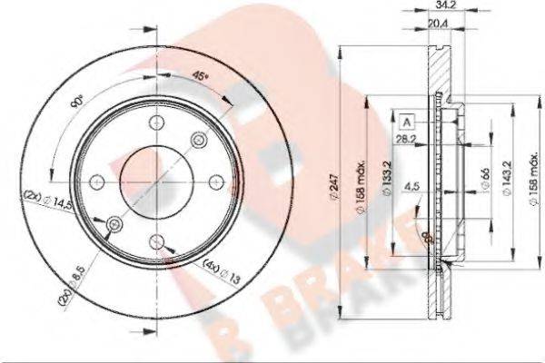 R BRAKE 78RBD24694