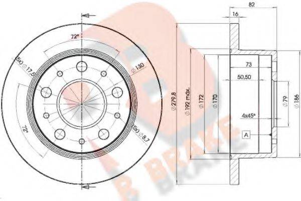 R BRAKE 78RBD14696