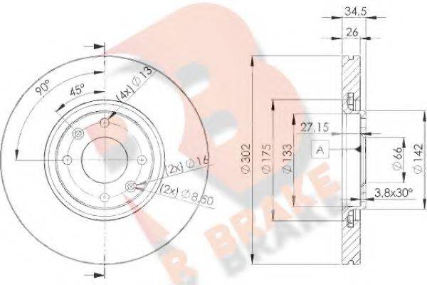 R BRAKE 78RBD24698