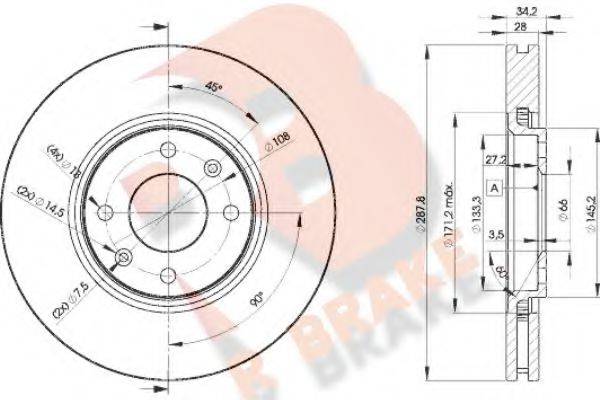 R BRAKE 78RBD24753
