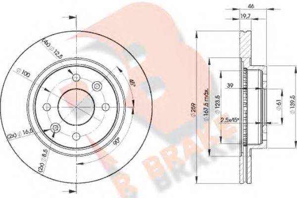 R BRAKE 78RBD25081