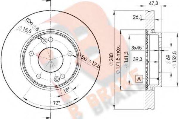 R BRAKE 78RBD25171