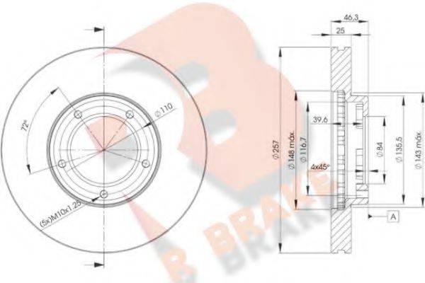 R BRAKE 78RBD25180