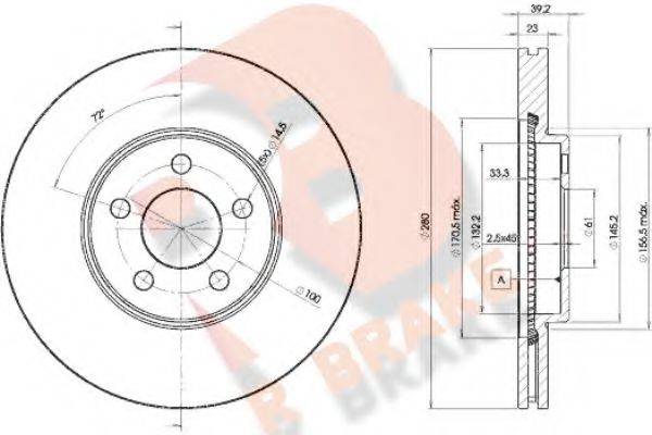 R BRAKE 78RBD25300