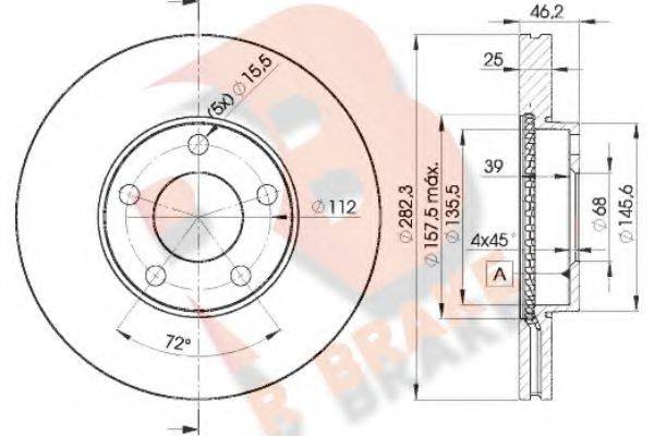 R BRAKE 78RBD25306