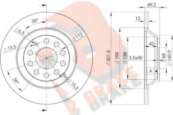 R BRAKE 78RBD25313