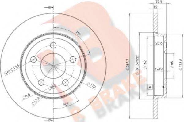 R BRAKE 78RBD25316