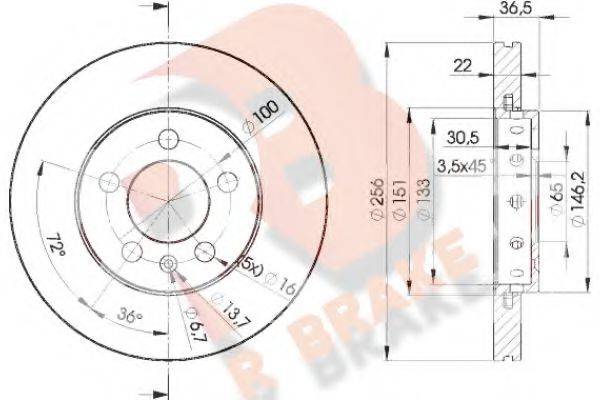 R BRAKE 78RBD25602