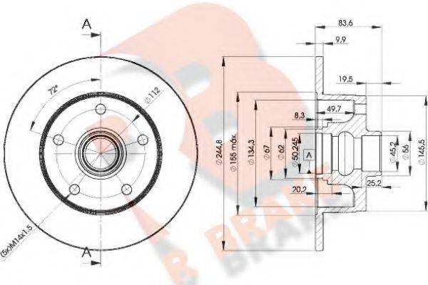 R BRAKE 78RBD15606