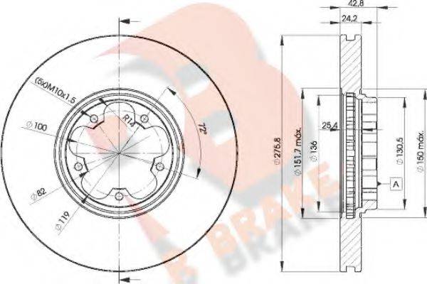 R BRAKE 78RBD25612