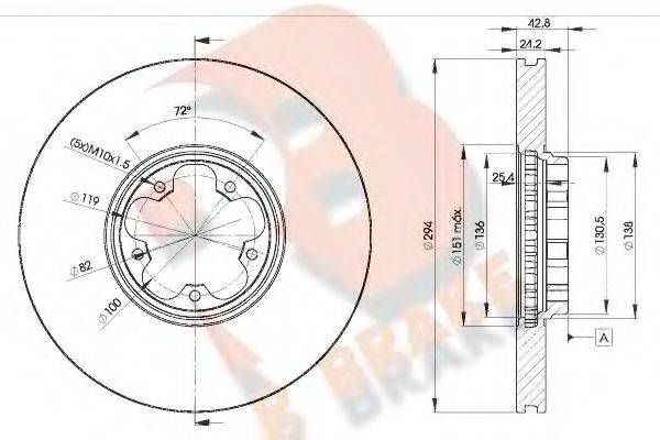 R BRAKE 78RBD25613