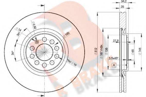 R BRAKE 78RBD25620